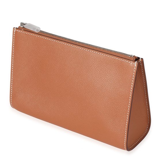 Hermès Verso Gold & Malachite Evercolor Zipengo Toiletry Pouch PM PHW - Picture 2 of 7